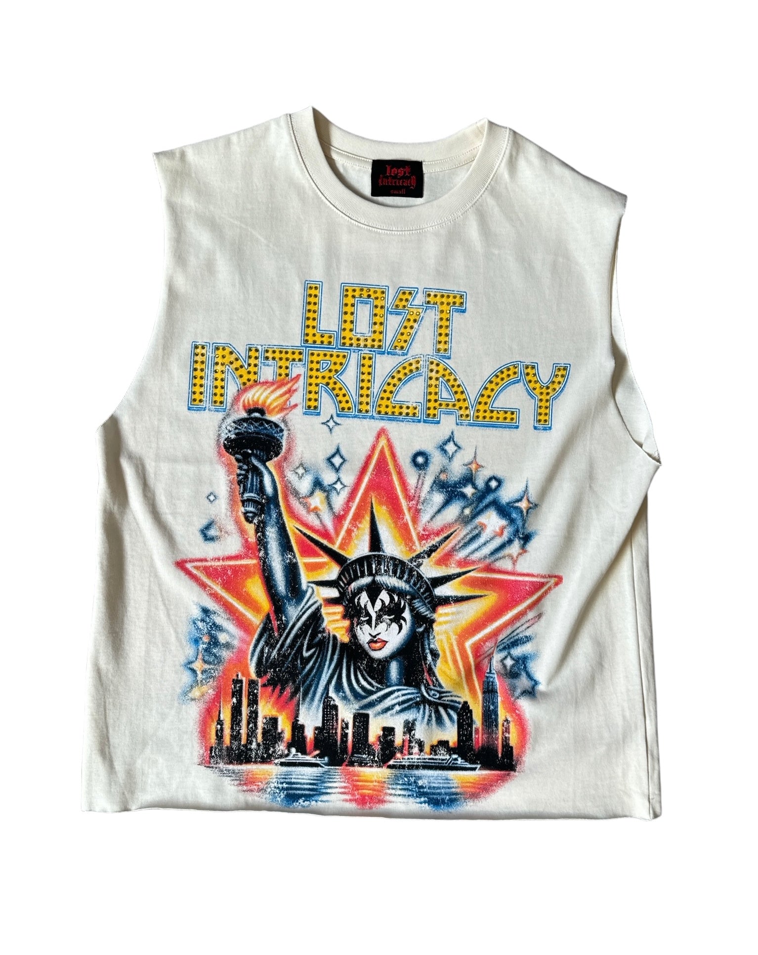 Lost Intricacy Kiss Liberty Sleeveless T-Shirt Lost Intricacy Kiss Liberty Sleeveless T-Shirt