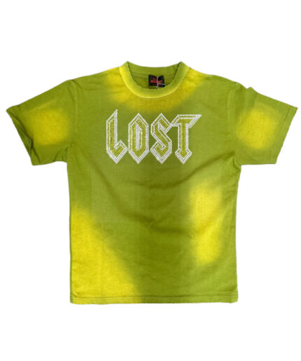 Lost Intricacy Green Washed Rhinestone T-Shirt