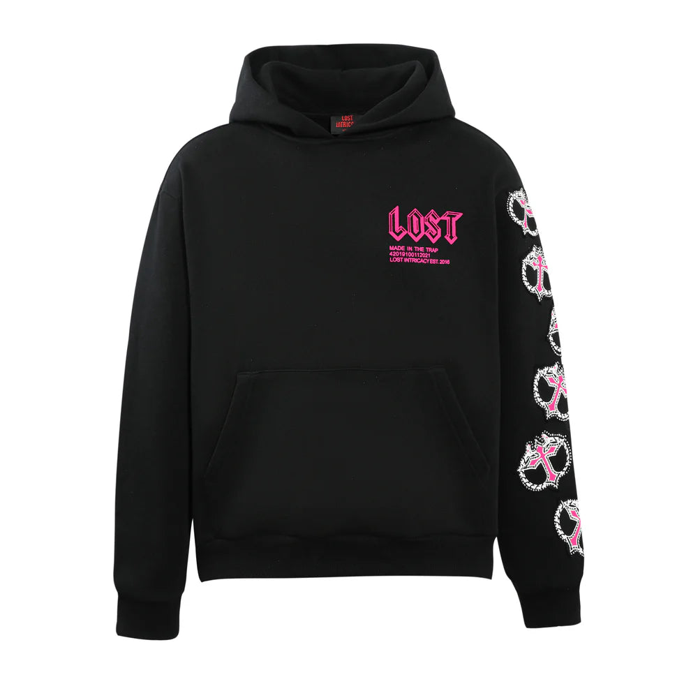 Lost Intricacy MITT Black Pink Hoodie Lost Intricacy MITT Black Pink Hoodie
