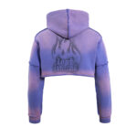 Lost Intricacy Lavender Crop Zip Up Hoodie