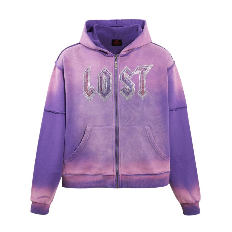 Lost Intricacy x Dntwatchtv Purple Rhinestone Hoodie Lost Intricacy x Dntwatchtv Purple Rhinestone Hoodie