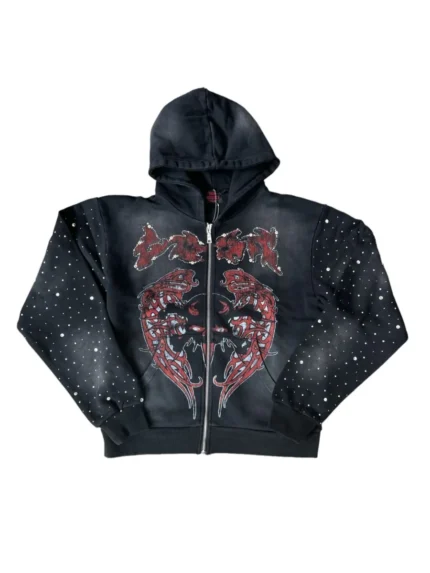 Lost Intricacy Evil Wing Zip Up Hoodie