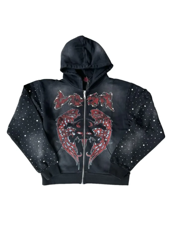 Lost Intricacy Evil Wing Zip Up Hoodie