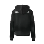 Lost Intricacy Black Washed Zip Up Hoodie