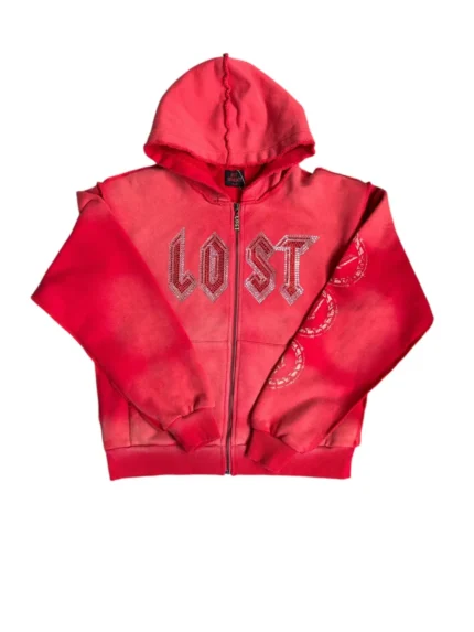 Lost Intricacy Cherry Zip-Up Hoodie