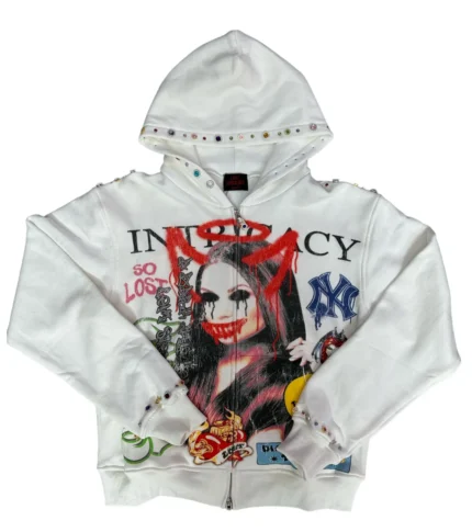 Lost Intricacy Front Page Mag Zip Up Hoodie